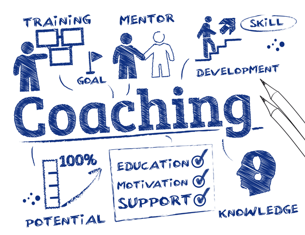 image shows business coaching visualization using a pictographic.